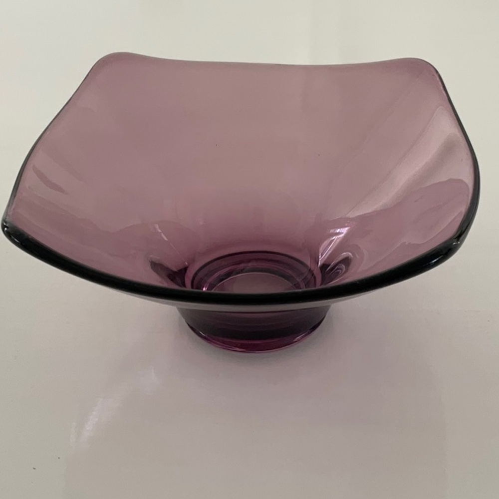 Elegant Purple Glass Bowl